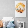 CANVAS PRINT DREAMY WORLD OF A DINOSAUR - DREAMY LITTLE ANIMALS - PICTURES