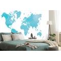 SELF ADHESIVE WALLPAPER WORLD MAP IN BLUE SHADE - SELF-ADHESIVE WALLPAPERS - WALLPAPERS