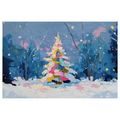 OBRAZ VÁNOČNÍ STROM V ZIMNÍ KRAJINĚ - VÁNOČNÍ A ZIMNÍ OBRAZY - OBRAZY