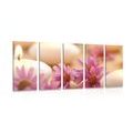 5-PIECE CANVAS PRINT ROMANCE WITH CANDLES - STILL LIFE PICTURES{% if product.category.pathNames[0] != product.category.name %} - PICTURES{% endif %}