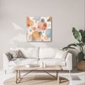 TABLEAU SUR TOILE – CERCLES SUPERPOSÉS À L’AQUARELLE - IMAGES FORMES ABSTRAITES - TABLEAUX