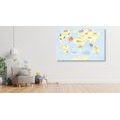 DECORATIVE PINBOARD WORLD MAP WITH ANIMALS - PICTURES ON CORK - PICTURES