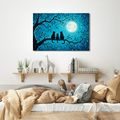 WANDBILD KATZEN IM MONDSCHEIN - HALLOWEEN- UND HORROR-BILDER - BILDER