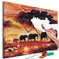 PICTURE PAINTING BY NUMBERS ELEPHANTS IN AFRICA - PAINTING BY NUMBERS{% if kategorie.adresa_nazvy[0] != zbozi.kategorie.nazev %} - PAINTING BY NUMBERS{% endif %}