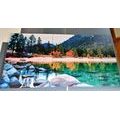 5-PIECE CANVAS PRINT LAKE IN BEAUTIFUL NATURE - PICTURES OF NATURE AND LANDSCAPE - PICTURES