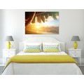 TABLEAU SUR TOILE – LEVER DE SOLEIL SUR UNE PLAGE DES CARAÏBES - TABLEAUX DE LA NATURE ET DES PAYSAGES - TABLEAUX