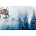 TAPETE WOLF IN VERSCHNEITER LANDSCHAFT - TAPETEN MIT TIERMOTIVEN - TAPETEN