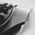 SAMOLEPIACA FOTOTAPETA ČIERNOBIELY STAROŽITNÝ GRAMOFÓN (2) - WALLPAPERS - 🔥 TOTAL SALE 🔥