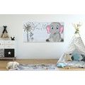 CANVAS PRINT SMALL ELEPHANT - CHILDRENS PICTURES - PICTURES