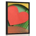 POSTER HEART WITH AN ABSTRACT BACKGROUND - POSTERS FOR CHILDREN ROOM - POSTERS