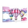 CANVAS PRINT WATERCOLOR BALLOONS - CHILDRENS PICTURES - PICTURES