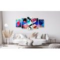 5-PIECE CANVAS PRINT ABSTRACT GEOMETRY - ABSTRACT PICTURES{% if product.category.pathNames[0] != product.category.name %} - PICTURES{% endif %}