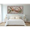 CANVAS PRINT ROSES IN A HISTORICAL FRAME - PICTURES FLOWERS - PICTURES