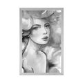 POSTER WOMAN'S CHARM IN BLACK AND WHITE - BLACK AND WHITE - POSTERS