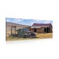 CANVAS PRINT CAR IN PICTURESQUE NATURE - VINTAGE AND RETRO PICTURES - PICTURES