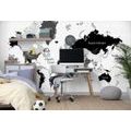 SELF ADHESIVE WALLPAPER STYLISH BLACK AND WHITE MAP - SELF-ADHESIVE WALLPAPERS - WALLPAPERS