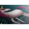 CANVAS PRINT FAIRYTALE UNICORN - CHILDRENS PICTURES - PICTURES