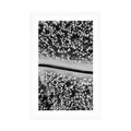 POSTER WITH MOUNT VIEW OF THE WINTER LANDSCAPE IN BLACK AND WHITE - BLACK AND WHITE - POSTERS