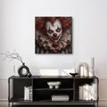 QUADRO SU TELA – CLOWN HORROR DAL SORRISO AGGHIACCIANTE - QUADRI HALLOWEEN E HORROR - STAMPE E QUADRI