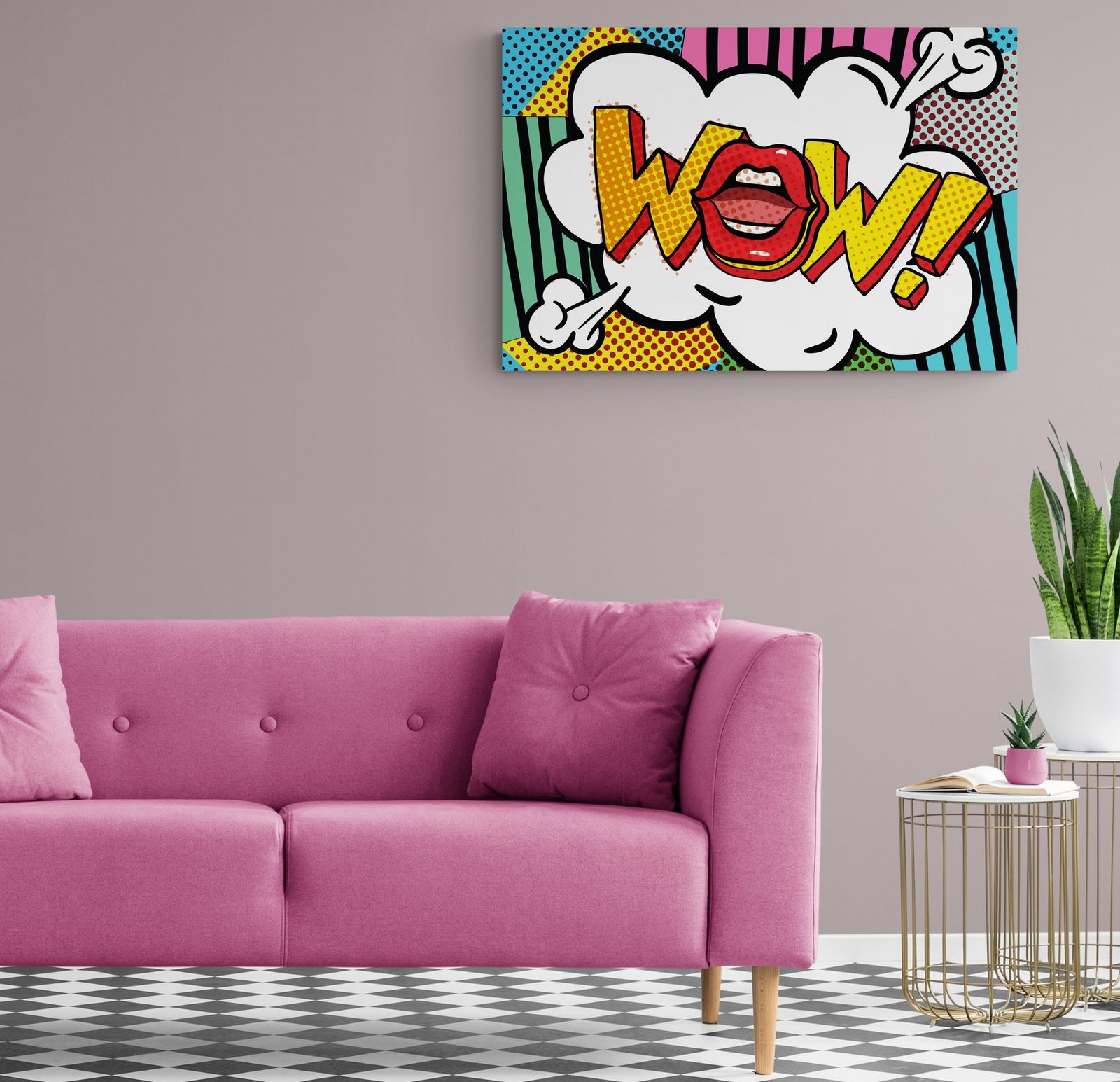 Pop Art Wall Art, Comic Pop Art, Woman WOW, Omg Shock Comic