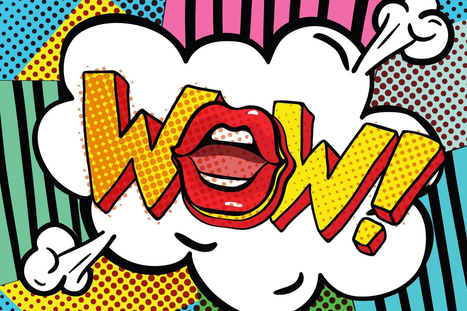 【新発売】今週の市販 Canvas print in pop art style - WOW! | Dovido.com その他