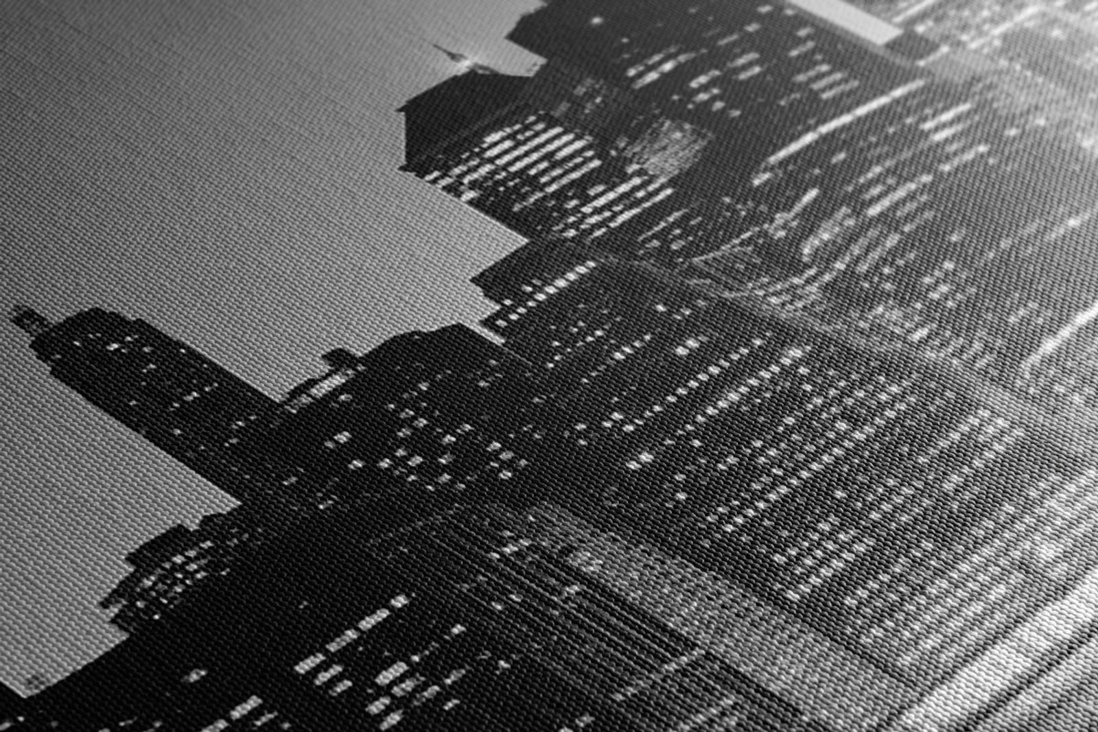 Poster con Stampa Artistica panoramica di Manhattan Skyline The Bridge And Beyond, 91,4 x 30,5 cm, panoramica, Ponte di Brooklyn, Torri gemelle, World Trade Center New York City Michael Pasdzior