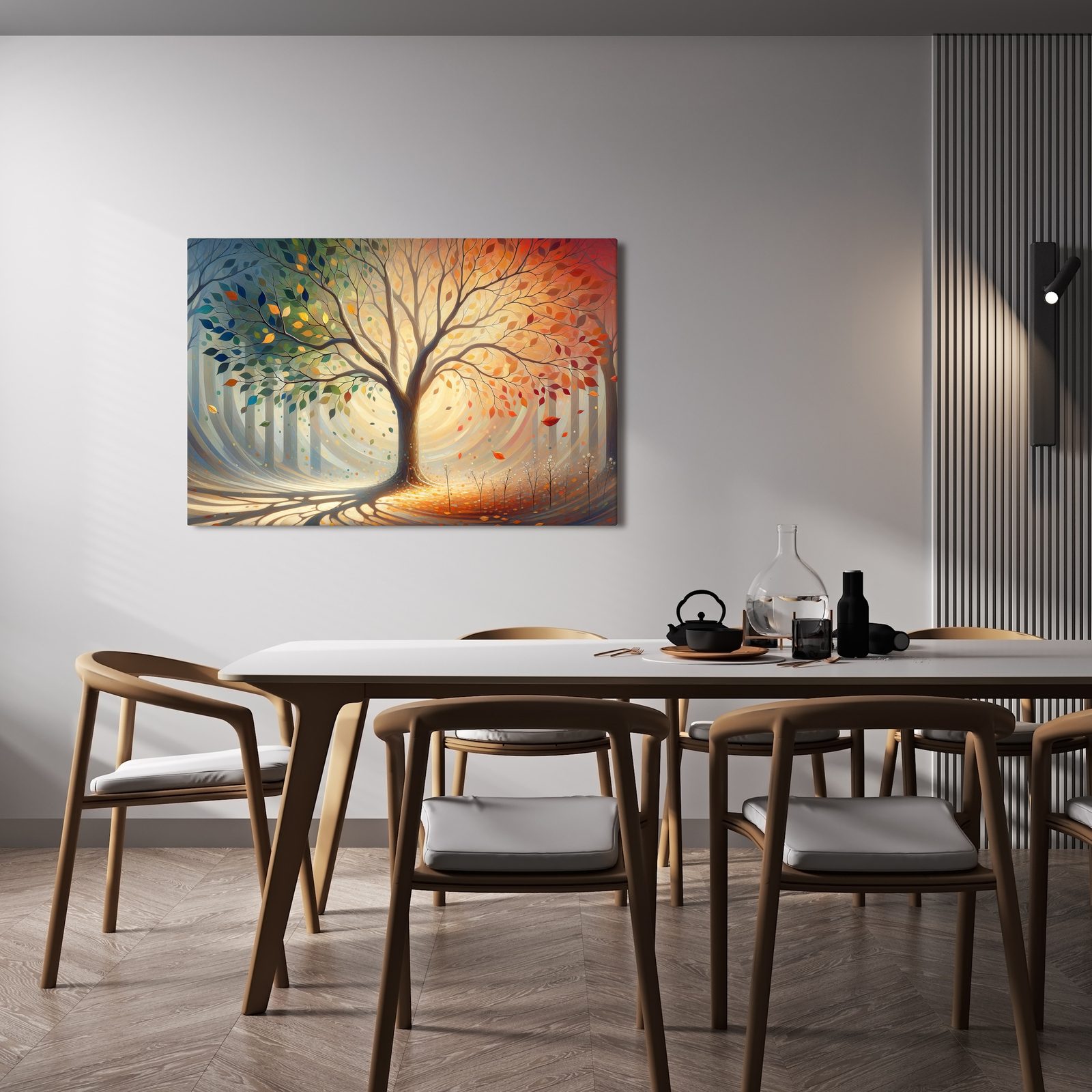 Visario Quadro su Tela Astratto 150 x 50 c 3 Tele odello Nr XXL 4211