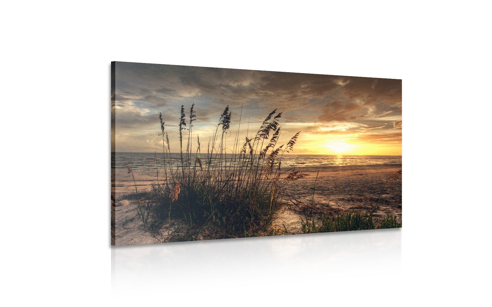 Tableau sur toile – Coucher de soleil sur la plage | Dovido.fr