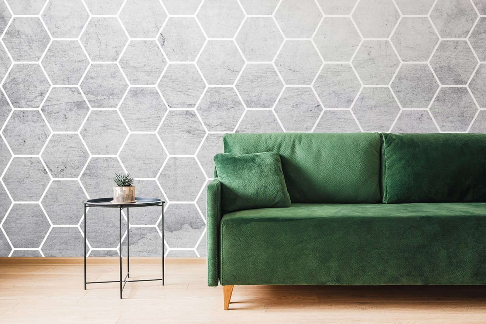 Samolepiaca tapeta šedý hexagón vzor | Dovido.sk
