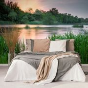 WALL MURAL SUNRISE BY THE RIVER - WALLPAPERS NATURE - WALLPAPERS