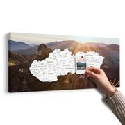 OBRAZ NA KORKU MAPA SLOVENSKA S MALEBNÝMI HORAMI - OBRAZY NA KORKU - OBRAZY