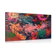 Canvas print abstract flowers
