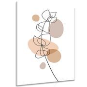SLIKA MINIMALISTIČKI LIST NA BIJELOJ POZADINI NO1 - SLIKA APSTRAKTNI OBLICI - SLIKE