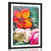 POSTER MIT PASSEPARTOUT WELT DER BLUMEN - BLUMEN - POSTER