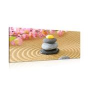 Canvas print Zen stones in the shape of a pyramid