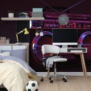 SELF ADHESIVE WALL MURAL DISCO RADIO FROM THE 90S - SELF-ADHESIVE WALLPAPERS - WALLPAPERS