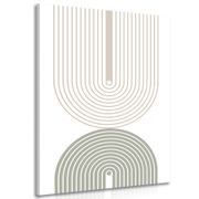 OBRAZ MINIMALISTICKÉ DÚHY MID-CENTURY - ABSTRAKTNÉ OBRAZY - OBRAZY