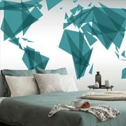 SELF ADHESIVE WALLPAPER GEOMETRIC WORLD MAP - SELF-ADHESIVE WALLPAPERS - WALLPAPERS