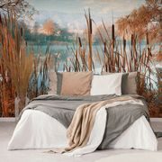 WALL MURAL LAKE IN THE MIDDLE OF AUTUMN NATURE - WALLPAPERS NATURE - WALLPAPERS