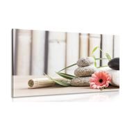 WANDBILD WELLNESS-STILLLEBEN ZUM MEDITIEREN - BILDER MIT FENG SHUI-MOTIVEN - BILDER