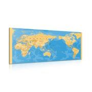 Obraz mapa světa v zajímavém provedení