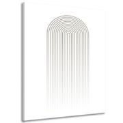 OBRAZ MINIMALISTICKÁ DÚHA MID-CENTURY - ABSTRAKTNÉ OBRAZY - OBRAZY