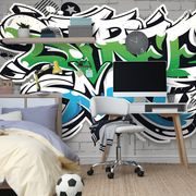 TAPETE MIT MODERNER AUFSCHRIFT STREET ART - STREET-ART-TAPETEN - TAPETEN