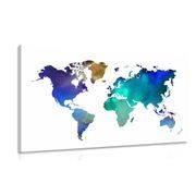 Picture color world map in watercolor design
