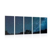 5 part picture Milky Way between the stars