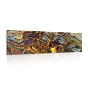 CANVAS PRINT IN AN ABSTRACT GOLDEN DESIGN - ABSTRACT PICTURES - PICTURES