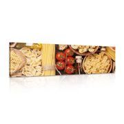 CANVAS PRINT VARIATIONS OF ITALIAN PASTA - PICTURES OF FOOD AND DRINKS - PICTURES
