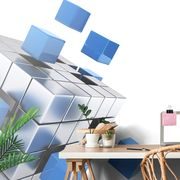 Self adhesive wallpaper strategic cube