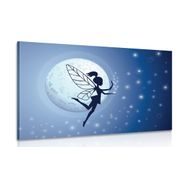 CANVAS PRINT FAIRY IN THE MOONLIGHT - CHILDRENS PICTURES - PICTURES