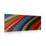 CANVAS PRINT DETAIL OF COLORED MATERIAL - ABSTRACT PICTURES - PICTURES